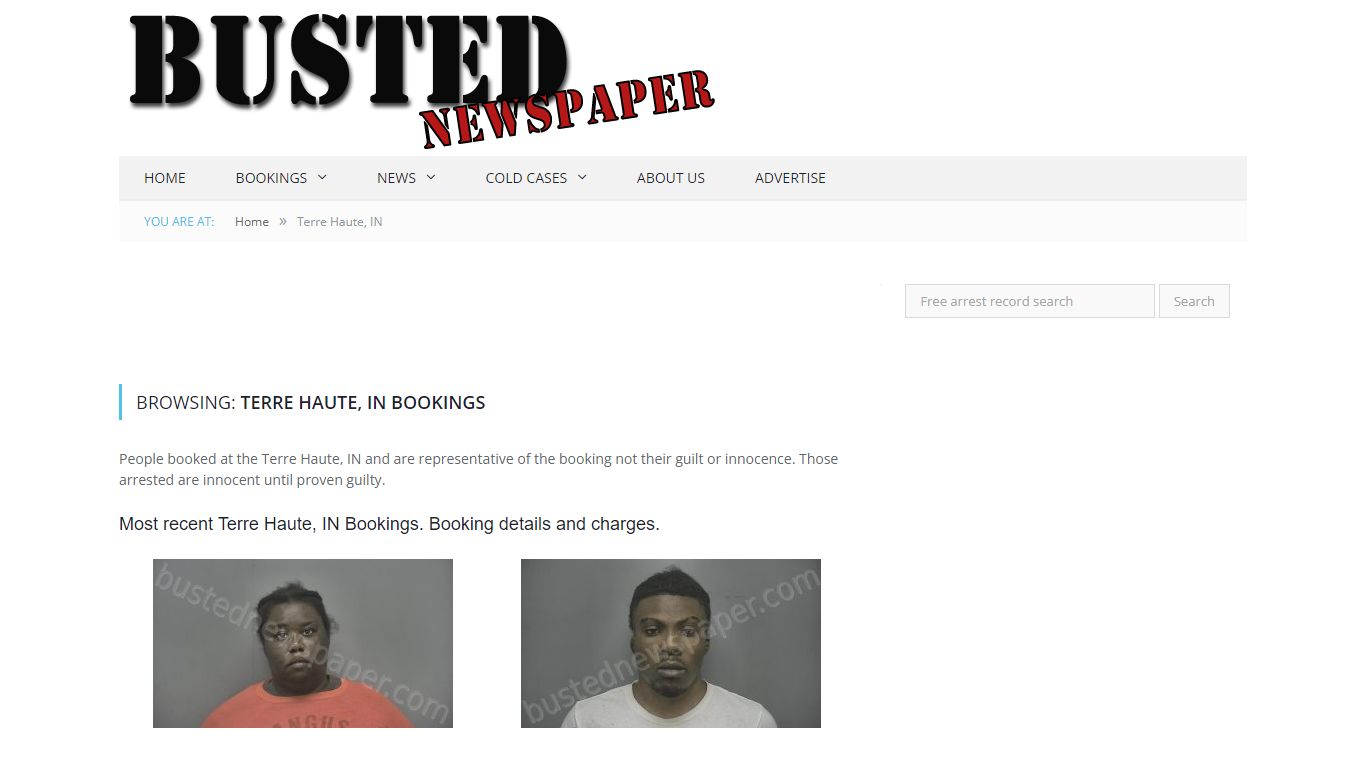 Terre Haute, IN Mugshots - BUSTEDNEWSPAPER.COM